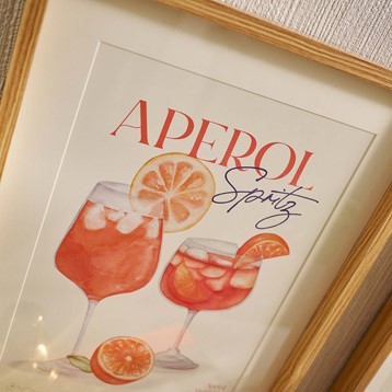 Aperol Cocktails Framed Print Image