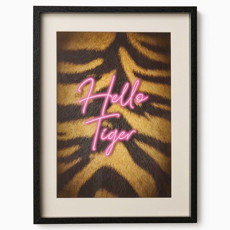Hello Tiger Animal Print Wall Art image