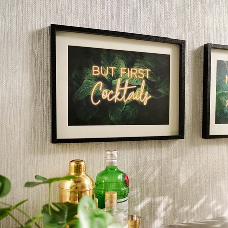 But First Cocktails Neon Wall Art primary image