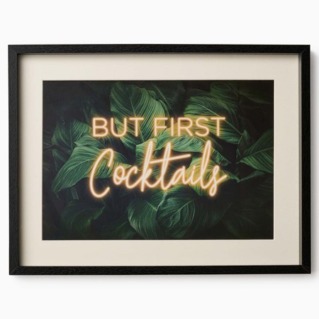 But First Cocktails Neon Wall Art image