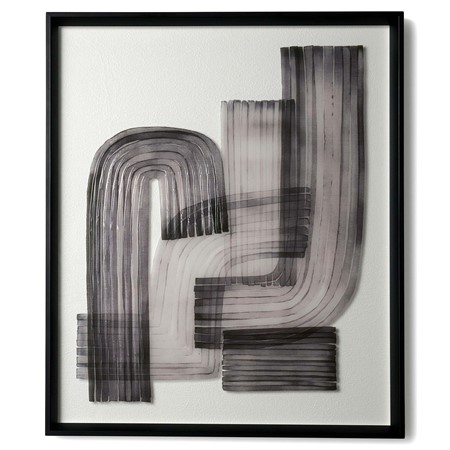 Black Framed Painted Glass image