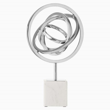 Mirano Spiral Silver Sculpture On Stand image