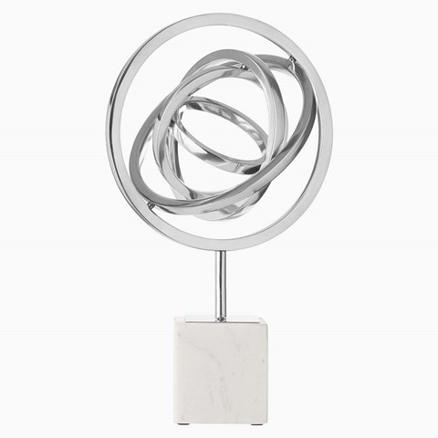 Mirano Spiral Silver Sculpture On Stand