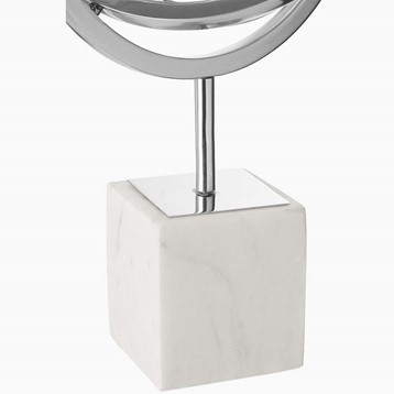 Mirano Spiral Silver Sculpture On Stand Image