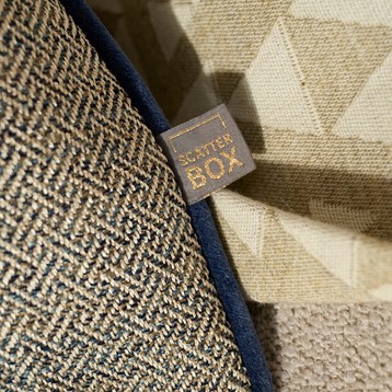 Ada Jacquard Blue Cushion Image