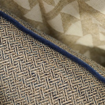 Ada Jacquard Blue Rectangular Cushion Image