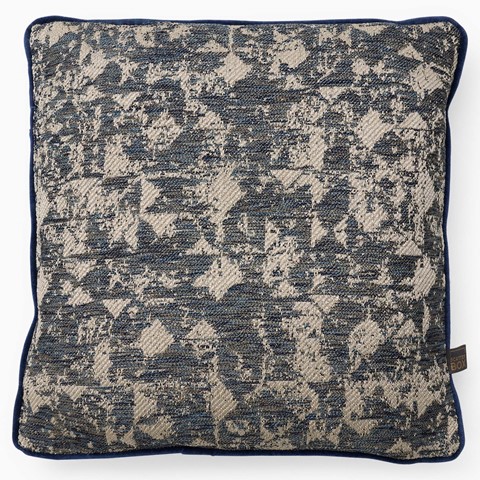 Joni Jacquard Blue Metallic Cushion