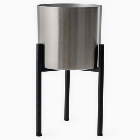 Small Silver Planter with Black Legs image