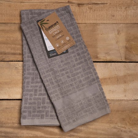 Cuisinart Set of 2 Antimicrobial Light Grey Tea Towel primary image
