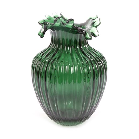 Birds of Paradise Green Waved Vase primary image