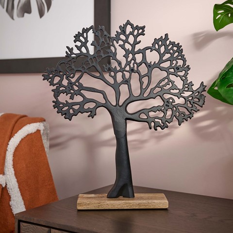 Black Cutout Tree Ornament