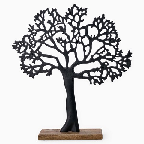 Black Cutout Tree Ornament