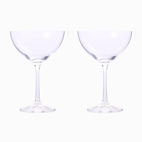 Tipperary Crystal Coupe Glass Eternity Crystal Set of 2