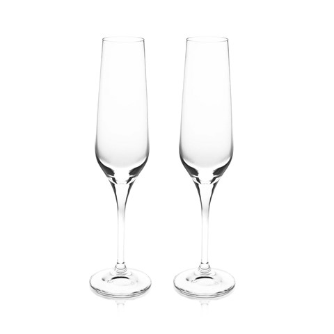 Tipperary Champagne Flute Glass Eternity Crystal Set of 2