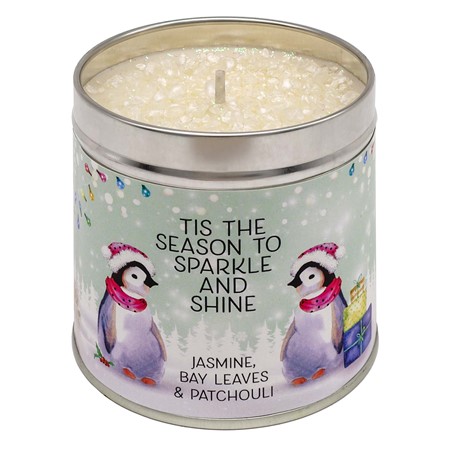 This Is The Season To Sparkle And Shine Candle primary image