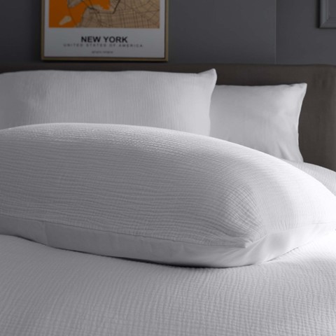 The Lyndon Company St Quentin Textured White Cotton Duvet Set