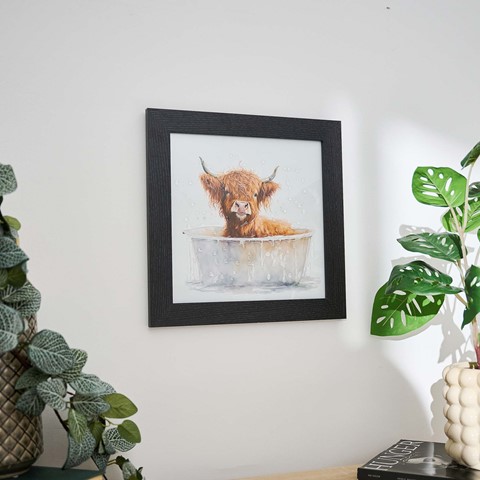 Baby Highland Cow Full Bath Liquid Art