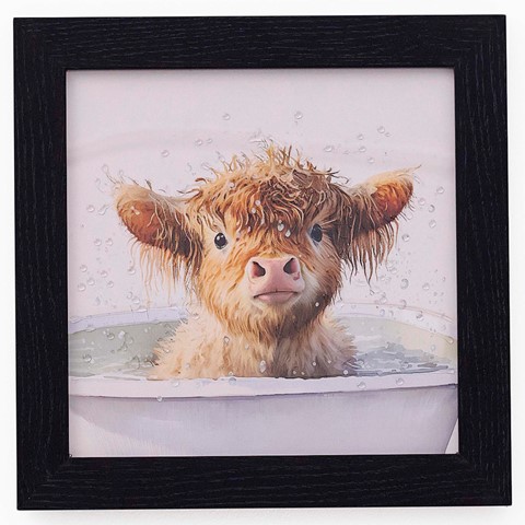 Baby Highland Cow Up Close Liquid Art