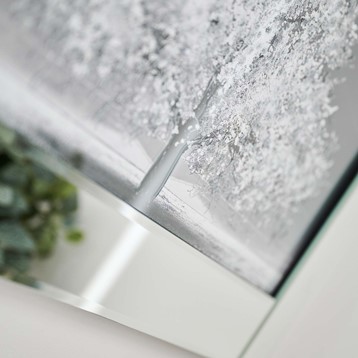 Silver Tree Mirrored Frame Liquid Art Image