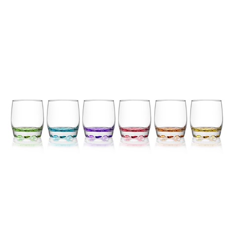 Adora Coloured Set of 6 Glasses