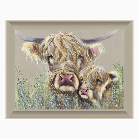 Highland Cow Rosemary & Thyme Framed Print