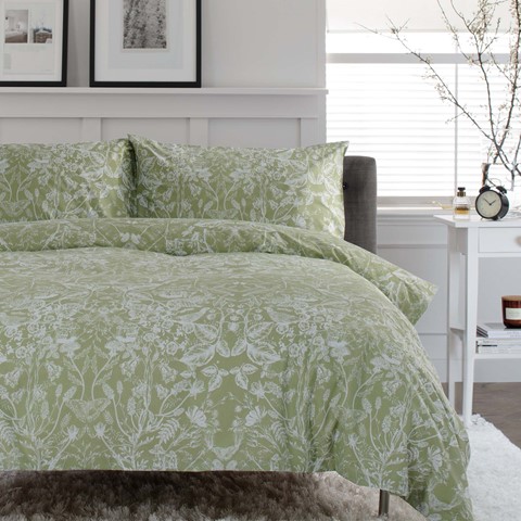 Deyongs Secret Garden Sage Duvet Set