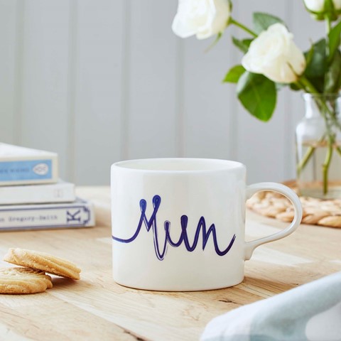 Portmeirion Blue & White Mum Mug