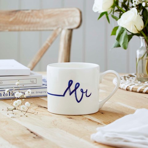 Portmeirion Blue & White Mr Mug