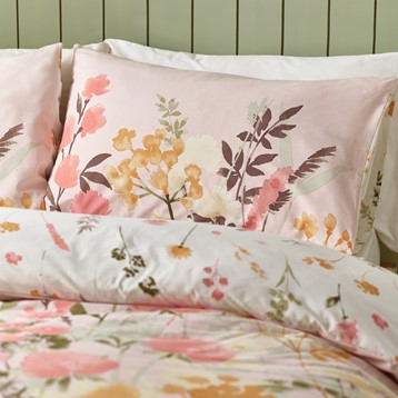 Catherine Lansfield Countryside Pink Floral Duvet Set Image