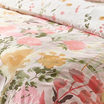 Catherine Lansfield Countryside Pink Floral Duvet Set Image