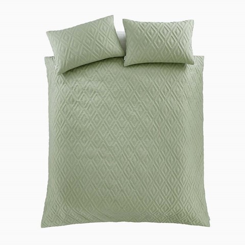 Catherine Lansfield Jacob Sage Geo Duvet Set