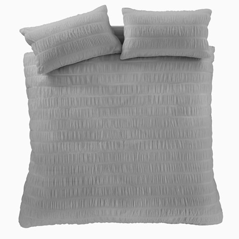 Seersucker Grey Duvet Set