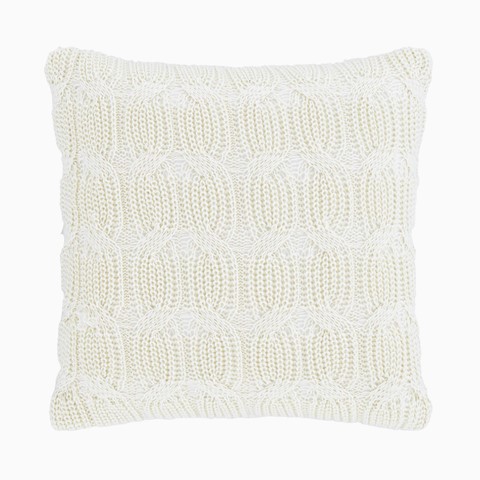 Catherine Lansfield Cream Chunky Marl Knit Cushion