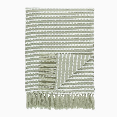 Catherine Lansfield Sage Stab Stitch Throw