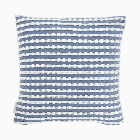Catherine Lansfield Blue Stab Stitch Cushion