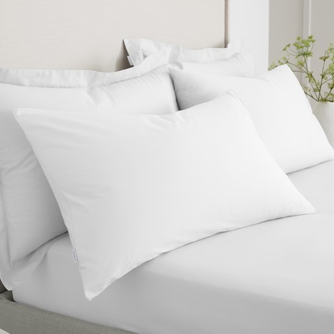 Percale White Standard 200 Thread Count Pillowcase Pair