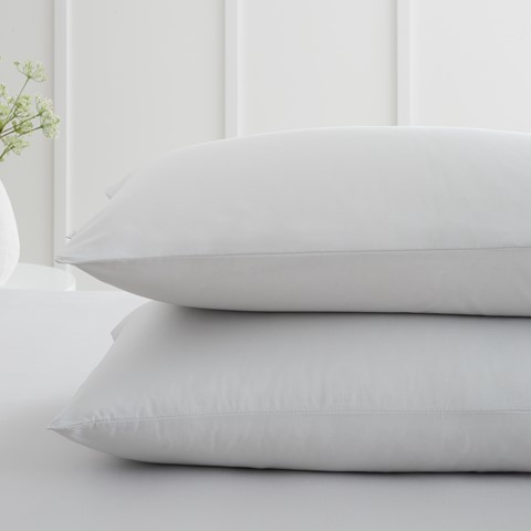 Percale Grey Standard 200 Thread Count Pillowcase Pair