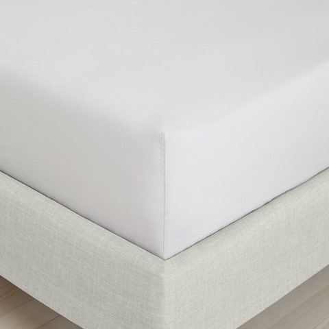 Percale Grey 200 Thread Count Fitted Sheet