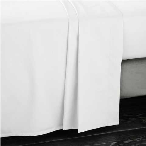 Sateen White 400 Thread Count Flat Sheet