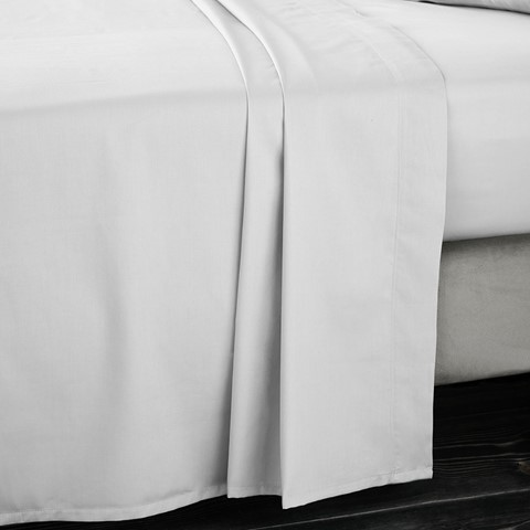 Sateen Dove Grey 400 Thread Count Flat Sheet