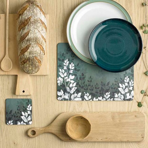 Denby Colours Green Foliage Placemats Set Of 6