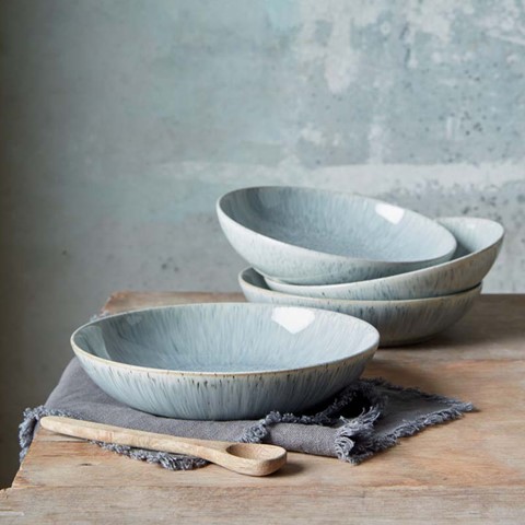 Denby Halo Speckle Set of 4 Pasta Bowls
