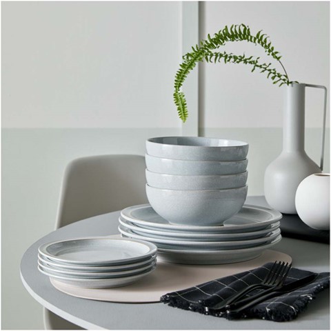 Denby Dove Grey 12 Piece Dinner Set