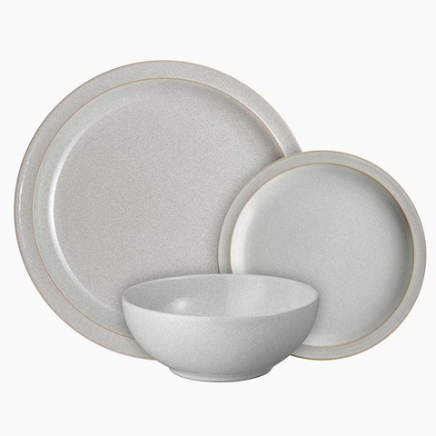 Denby Dove Grey 12 Piece Dinner Set