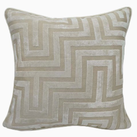 Amazing Ivory Cut Velvet Cushion