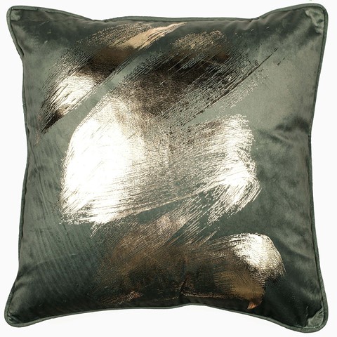 Gentlestrokes Sage Velvet Foil Cushion