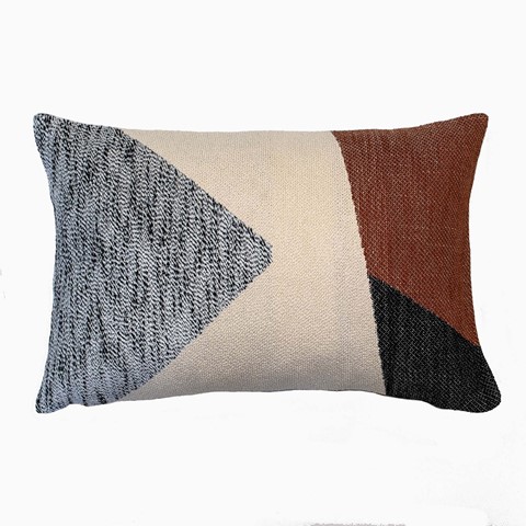 Colorado Textured Geo Rust Cushion