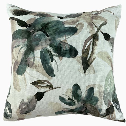 Kelly Floral Water Seafoam Cushion