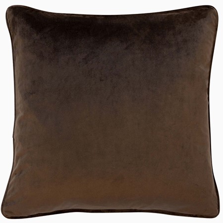 Luxe Velvet Piped Chocolate Cushion primary image