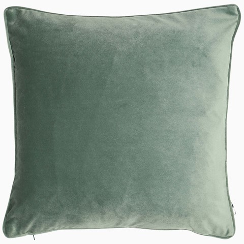 Luxe Velvet Piped Eucalyptus Cushion